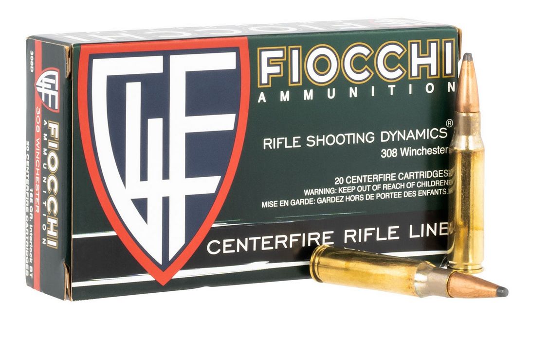 Fiocchi Rifle Shooting 308 Winchester (7.62 NATO) BTSP - Brass Casing