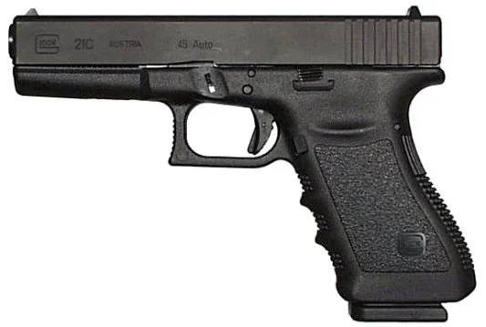Glock 21 C 21C .45 ACP Compensated Fixed Sights - 10+1 Rounds | 4.60" Barrel | Polymer Grips | Blue/Black | Glock Fixed Rear Sights