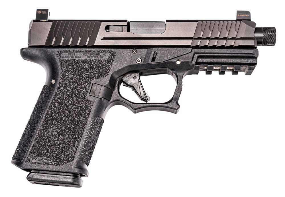 Polymer80 PFC9 Compact Black Threaded 9mm Pistol - 15+1 Rounds | 4.02" Barrel | Polymer Grips | Night Sights