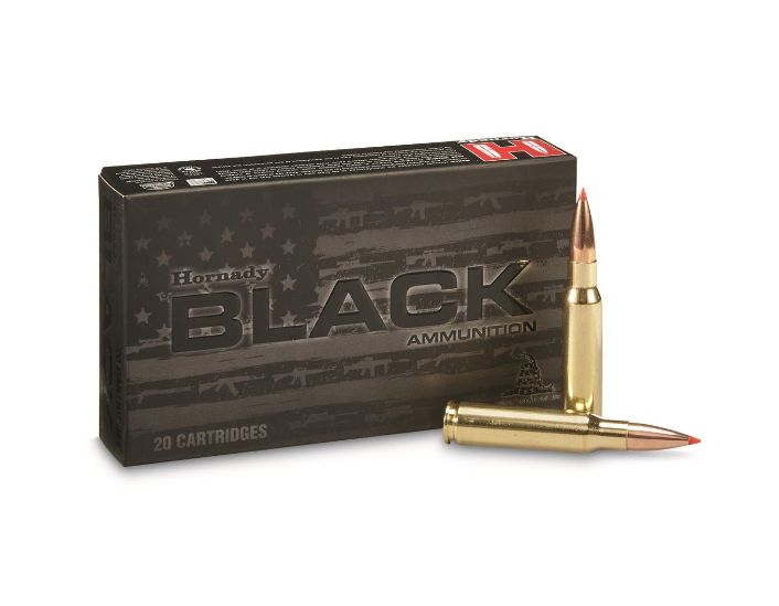 Hornady Black A-MAX 308 Winchester Ammo 20 Round Box - Brass Casing