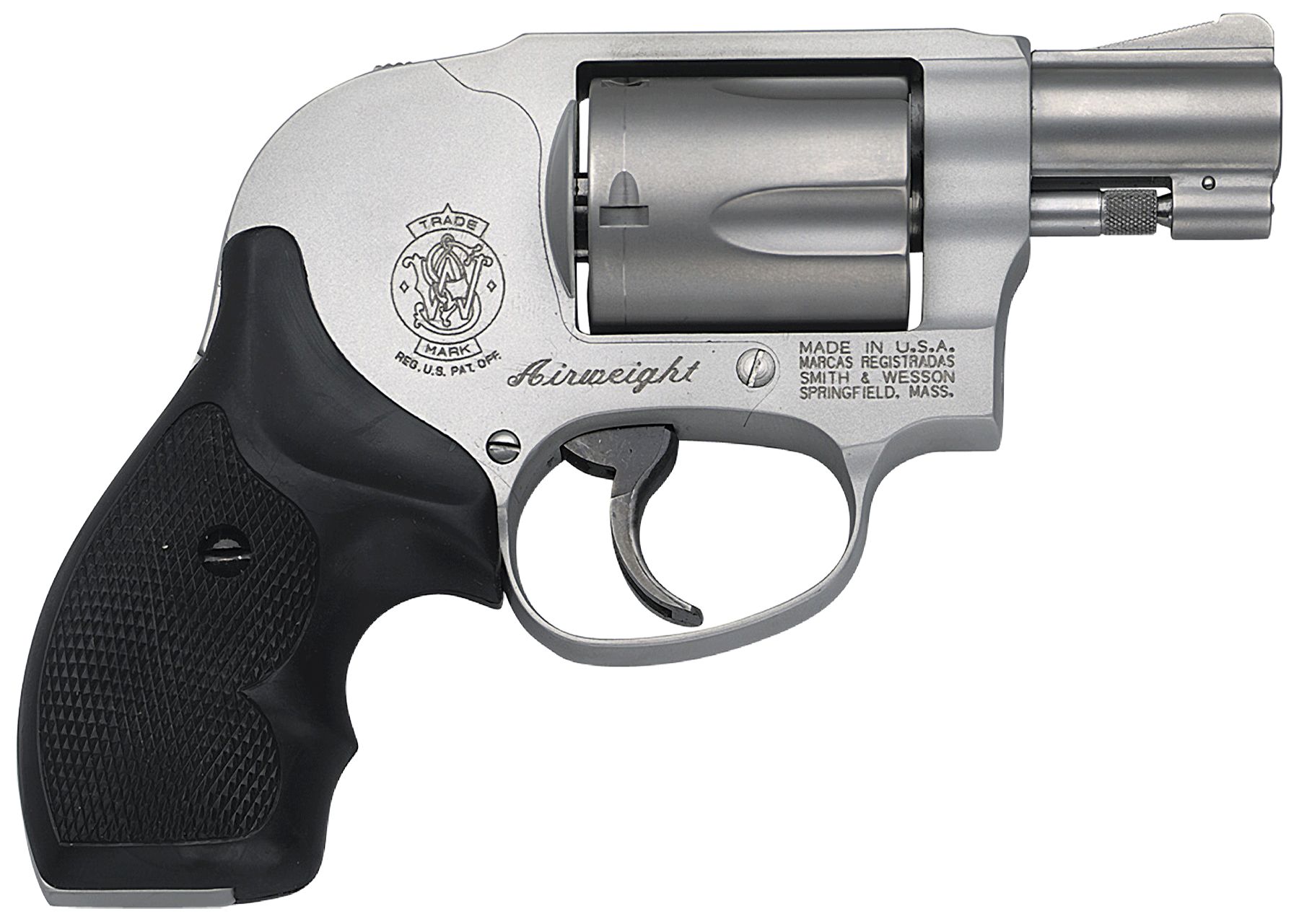 Smith & Wesson Model 638 Airweight 38 Special Revolver - 5 Rounds | 1.87" Barrel | Polymer Grips | Stainless/Silver | 3-Dot Sights