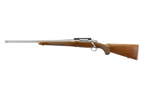 Ruger Hawkeye Hunter 6.5 Creedmoor Bolt Action Rifle LH - 4+1 Rounds | 22" Barrel | American Walnut Stock | Wood | Stainless/Silver