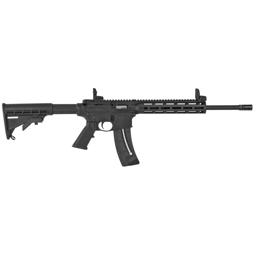 Smith & Wesson M&P15-22 Sport 22 Long Rifle Semi Auto Rifle - 25 Rounds | 16.5" Barrel | 6-Position CAR Stock | Synthetic | Blue/Black