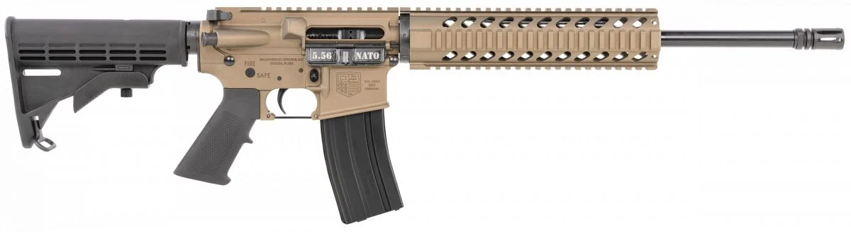 Diamondback Firearms DB15 Version 2 Burnt Bronze 223 Remington/5.56 NATO AR15 Semi Auto Rifle - 30+1 Rounds | 16" Barrel | 6-Position Black Stock | Synthetic | FDE/Tan