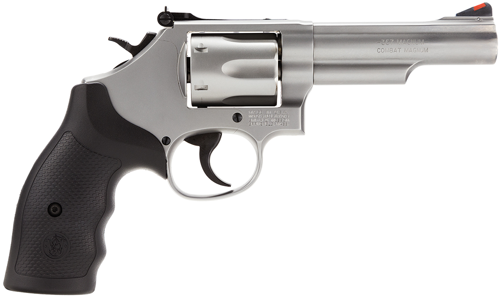 Smith & Wesson Model 66 357 Magnum Revolver - 6 Rounds | 4.25" Barrel | Polymer Grips | Stainless/Silver | 3-Dot Sights