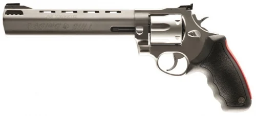 Taurus 444 Raging Bull Stainless 8.37" 44mag Revolver - 6 Rounds | 8.37" Barrel | Polymer Grips | Stainless/Silver | 3-Dot Sights