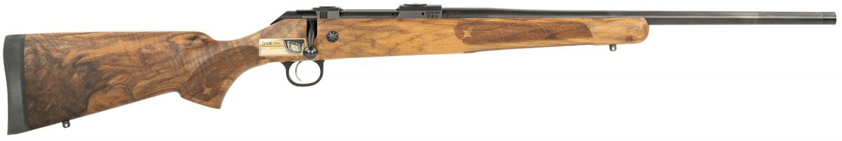 CZ 600 ST2 308 Winchester, 20" Threaded Barrel, Grade A Dark Walnut, 5 Rounds - 5+1 Rounds | 20" Barrel | Walnut Stock | Blue/Black