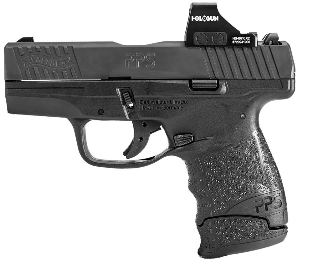 Walther Arms PPS M2 9mm Semi Auto Pisto, Holosun Red Dot - 7+1 Rounds