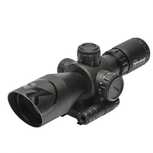 Firefield Barrage with Red Laser 2.5-10x 40mm Rifle Scope - 16-4mm Eye Relief | 34.86-11.53 ft @ 100 yds Field of View | 2.5-10x Adjustable Magnification | 8.07" Length