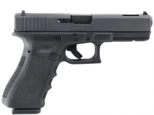 Glock 17C 9mm Full Size Fixed Sights Compensated - 10+1 Rounds | 4.49" Barrel | Polymer Grips | Blue/Black | Glock Fixed Rear Sights
