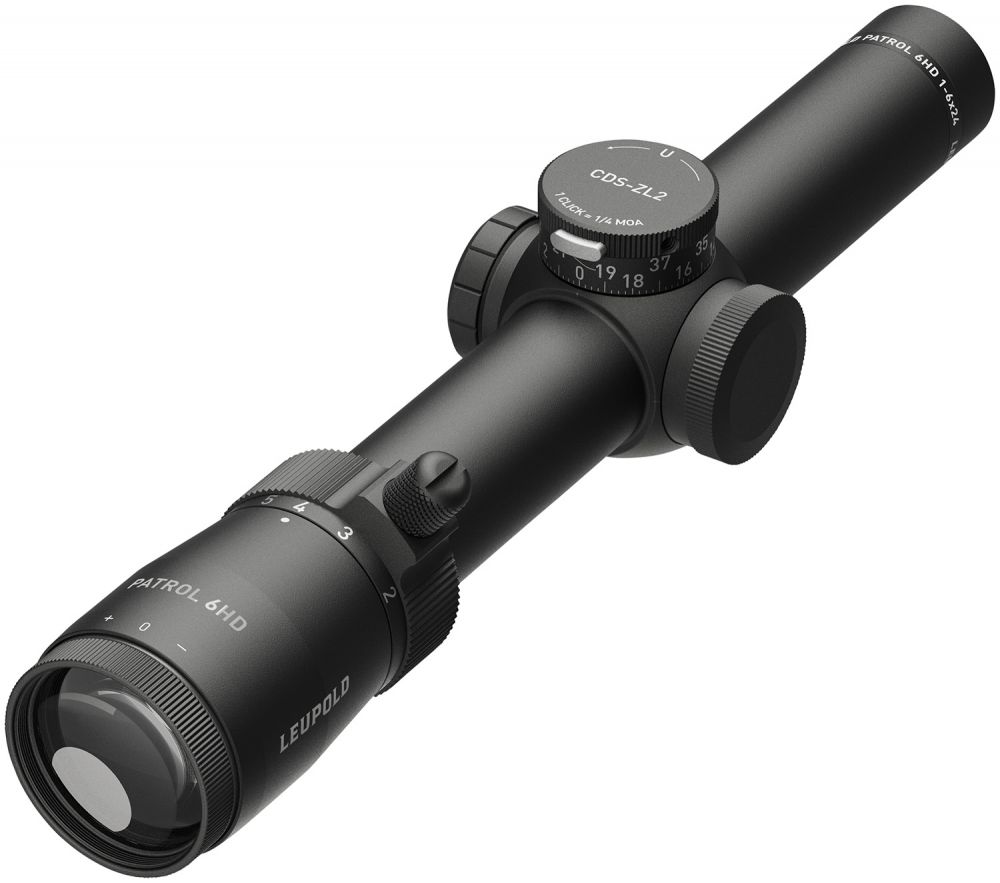 Leupold Patrol 6HD 1-6x 24mm Illuminated CM-R2 Reticle Rifle Scope - 3.70" - 3.80" Eye Relief | 120.90 - 19.20 ft @ 100 yds Field of View | 1-6x Adjustable Magnification | 10.80" Length