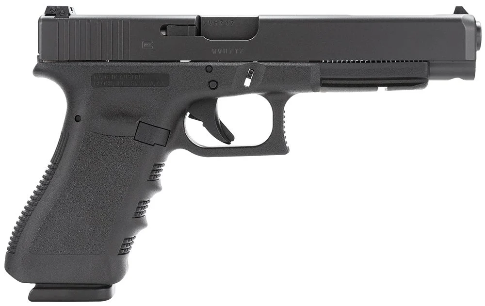 Glock G35 Gen3 Competition CA Compliant 40 S&W Pistol - 10+1 Rounds | 5.31" Barrel | Polymer Grips | Blue/Black | Glock Fixed Rear Sights