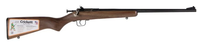 Crickett Walnut/Blued Youth 22 Magnum / 22 WMR Bolt Action Rifle - 1 Round | 16.5" Barrel | Walnut Stock | Wood | Blue/Black