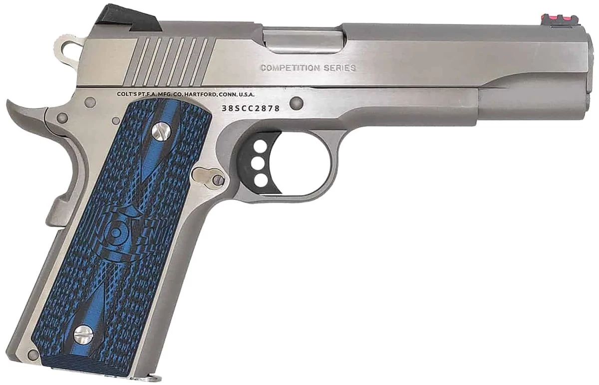 Colt Mfg 1911 Competition Government 38 Super Semi Auto Pistol - 9 Rounds | 5" Barrel