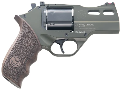 Chiappa Rhino 30SAR Green 357 Magnum Revolver - 6 Rounds | 3" Barrel | Wood Grips | Green