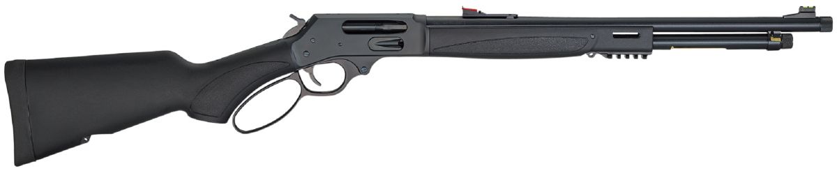 Henry Lever X Model 45-70 Gov't Lever Action Rifle - 4+1 Rounds | 19.8" Barrel | Black Synthetic Stock | Synthetic | Blue/Black