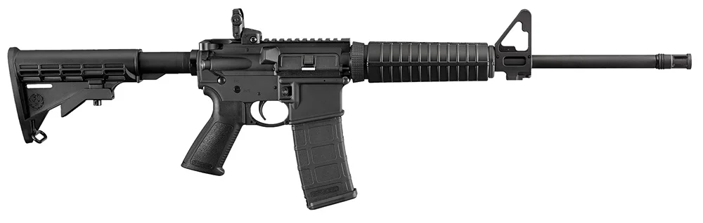 Ruger AR-556 16.1" 223 Remington/5.56 NATO AR15 Semi Auto Rifle - 30 Rounds | 16.1" Barrel | 6-Position Stock | Synthetic | Blue/Black