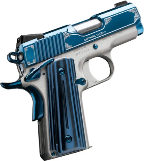 Kimber Sapphire Ultra II 8+1 9mm 3" - 8+1 Rounds | 3" Barrel | Composite Grips | Stainless/Silver | Night Sights