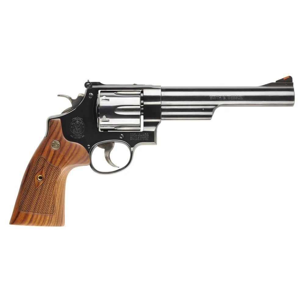 Smith & Wesson Model 29 Classic .44 Mag Revolver - 6 Rounds | 6.5" Barrel | Wood Grips | Blue/Black | Adjustable Sights