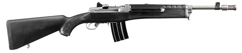 Ruger Mini-14 Tactical 5.56x45mm NATO 20+1 16.10" - 20+1 Rounds | 16" Barrel | Fixed Stock | Synthetic | Stainless/Silver