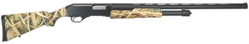 Stevens 320 Field Compact Mossy Oak Shadow Grass 12 Gauge Shotgun - 5+1 Rounds | 26" Barrel | 3" Chamber | Camo/Fixed Stock | Synthetic | Blue/Black