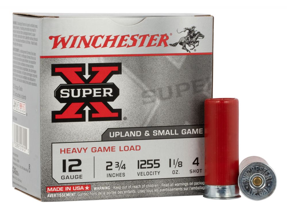 Winchester Ammo Super X Heavy Game Load 12 GA 2.75" 1 1/8 oz 4 Round 25 Bx/ 10 Cs