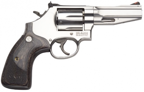 Smith & Wesson Performance Center Pro Model 686 SSR 357 Magnum Revolver - 6 Rounds | 4" Barrel | Wood Grips | Stainless/Silver | 3-Dot Sights