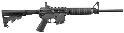 Ruger AR-556 16.1" Black w/ M4 Style Stock 223 Remington/5.56 NATO AR15 Semi Auto Rifle - 10+1 Rounds | 16" Barrel | Fixed Stock | Synthetic | Green