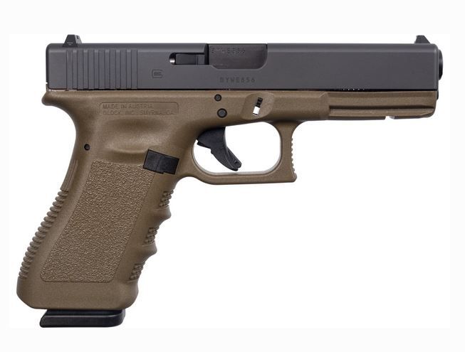 Glock 22 .40 S&W Semi Auto Pistol - 15+1 Rounds | 4.49" Barrel | Polymer Grips | Green | Glock Fixed Rear Sights
