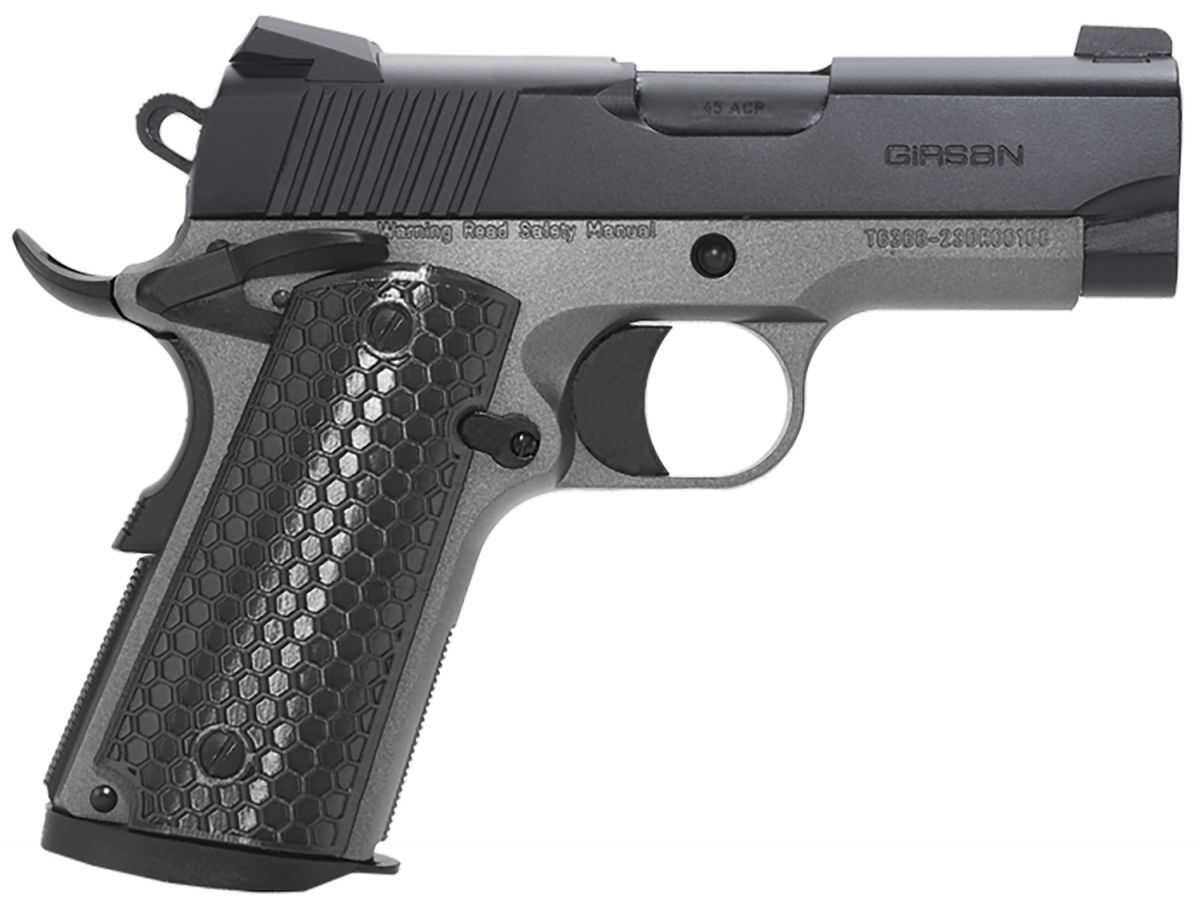 GIRSAN MC1911SC .45 ACP 3.4" 6 Round T-TNE - 6+1 Rounds | 3" Barrel | Blue/Black | 3-Dot Sights