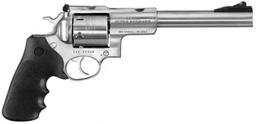 Ruger Super Redhawk 7.5" 454 Casull Revolver - 6 Rounds | 7.5" Barrel | Rubber Grips | Stainless/Silver | 3-Dot Sights