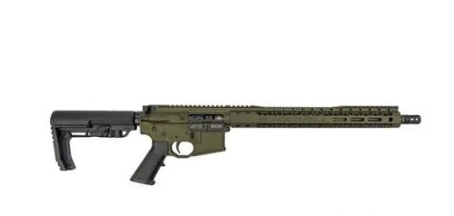 Black Rain Ordnance Billet MFT Minimalist OD Green 223 Remington/5.56 NATO AR15 Semi Auto Rifle - 30 Rounds | 16" Barrel | 6-Position Stock | Synthetic | Green