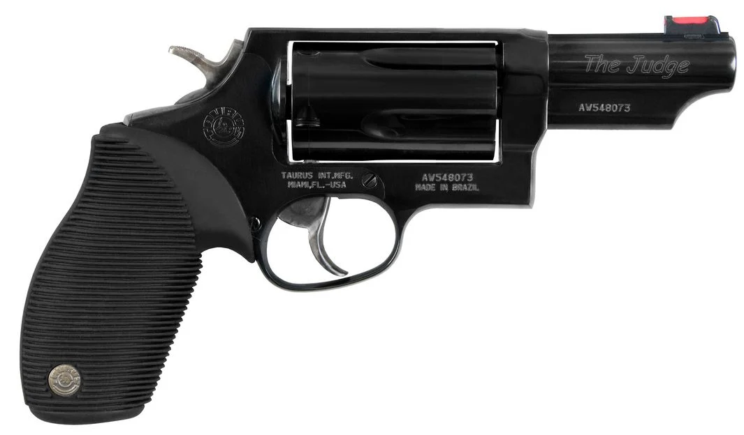 Taurus Judge .45LC / .410 3" Black Finish - 5 Rounds | 3" Barrel | Polymer Grips | Blue/Black | Night Sights