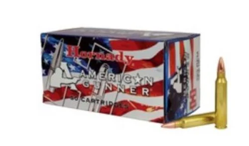 Hornady American Gunner .223 Remington 55gr HP 50rds - Brass Casing