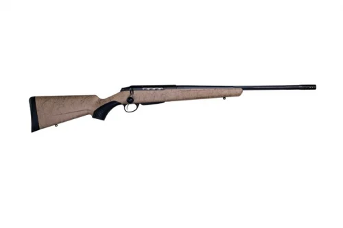 Tikka T3x Lite Roughtech 6.5mm Creedmoor Bolt Action Rifle - 3+1 Rounds | 24.3" Barrel | Black/Tan Webbing Stock | Synthetic | Blue/Black