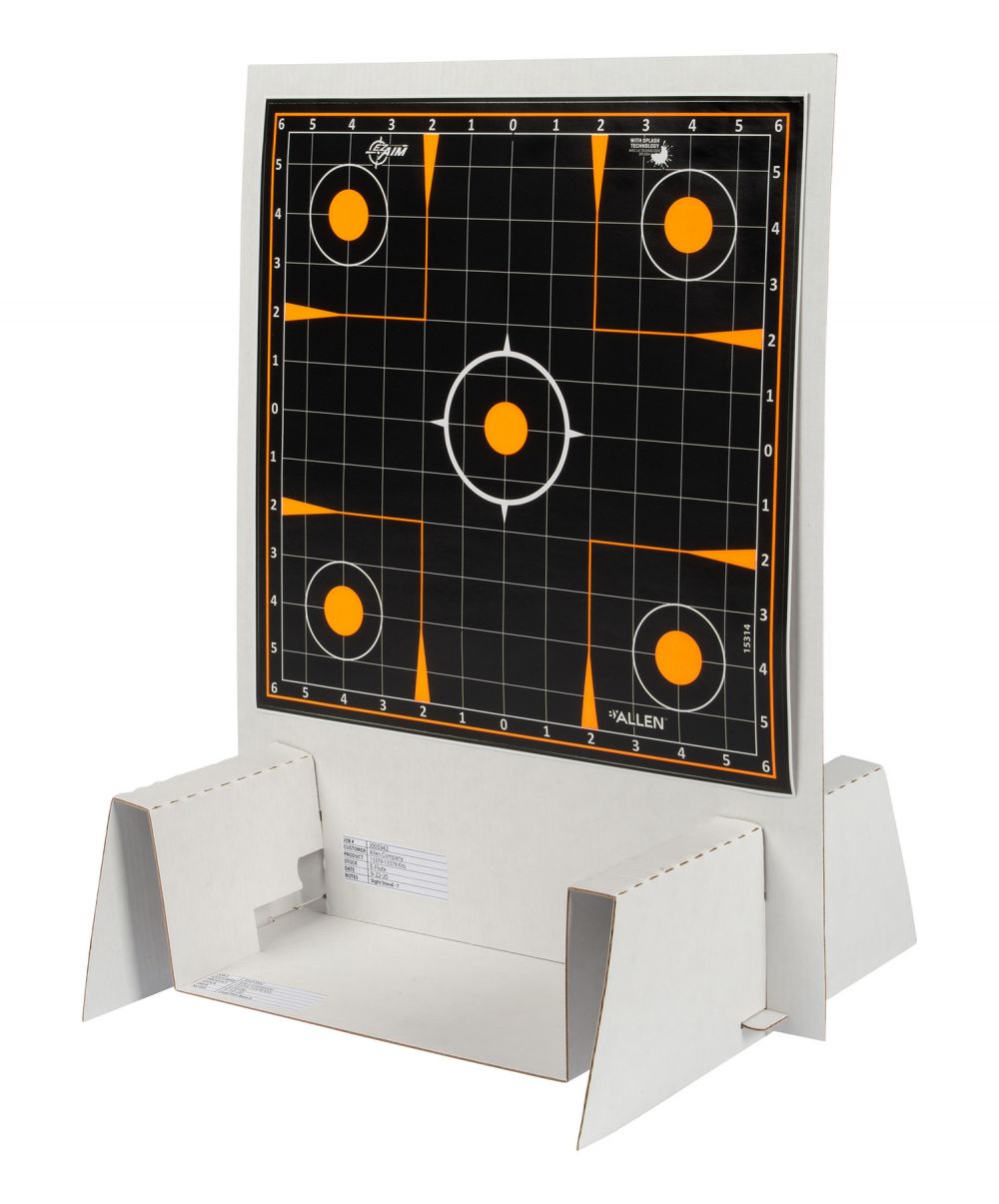 Allen EZ-Aim Splash Shooting Kit Paper Sight-In Grid Black/Orange 3 Per Pkg