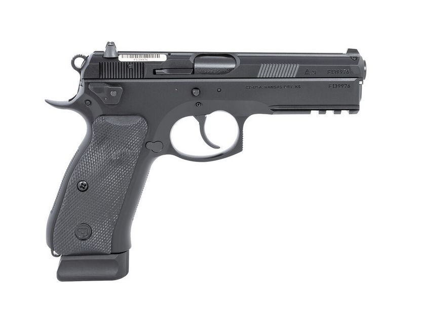 CZ SP-01 Tactical 9mm Pistol - 18+1 Rounds | 4.60" Barrel | Rubber Grips | Blue/Black | 3-Dot Sights