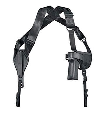 U. Mike's HORIZNTL SHLDR HLSTR 0 BLK - Except 2" 5 Shot Add Mod | Black Color | 2"-3" BARREL SMALL/MEDIUM DOUBLE ACTION REV Gun Mod | Nylon Material | Horizontal Shoulder Holster 8700 Model | 0 Size | Shoulder Holster System Type