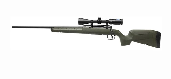 Savage Axis 2 XP Left Hand Bolt Action Rifle, 7mm-08 Rem, 22" Bbl - 4+1 Rounds | 22" Barrel | Green Stock | Synthetic | Blue/Black