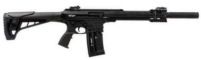 Gforce Arms GF12AR 12 Gauge Magazine Fed AR Style Shotgun - 5+1 Rounds | 18.5" Barrel | 3" Chamber | Black Stock | Blue/Black