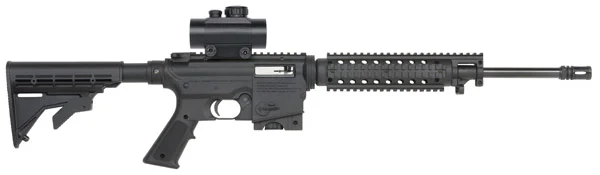 Mossberg & Sons 715T Flat Top Tactical 22 LR 16.25" 10+1 Blued A2 Adjustable Stock W/Red Dot - 10+1 Rounds | Adjustable Stock | Synthetic