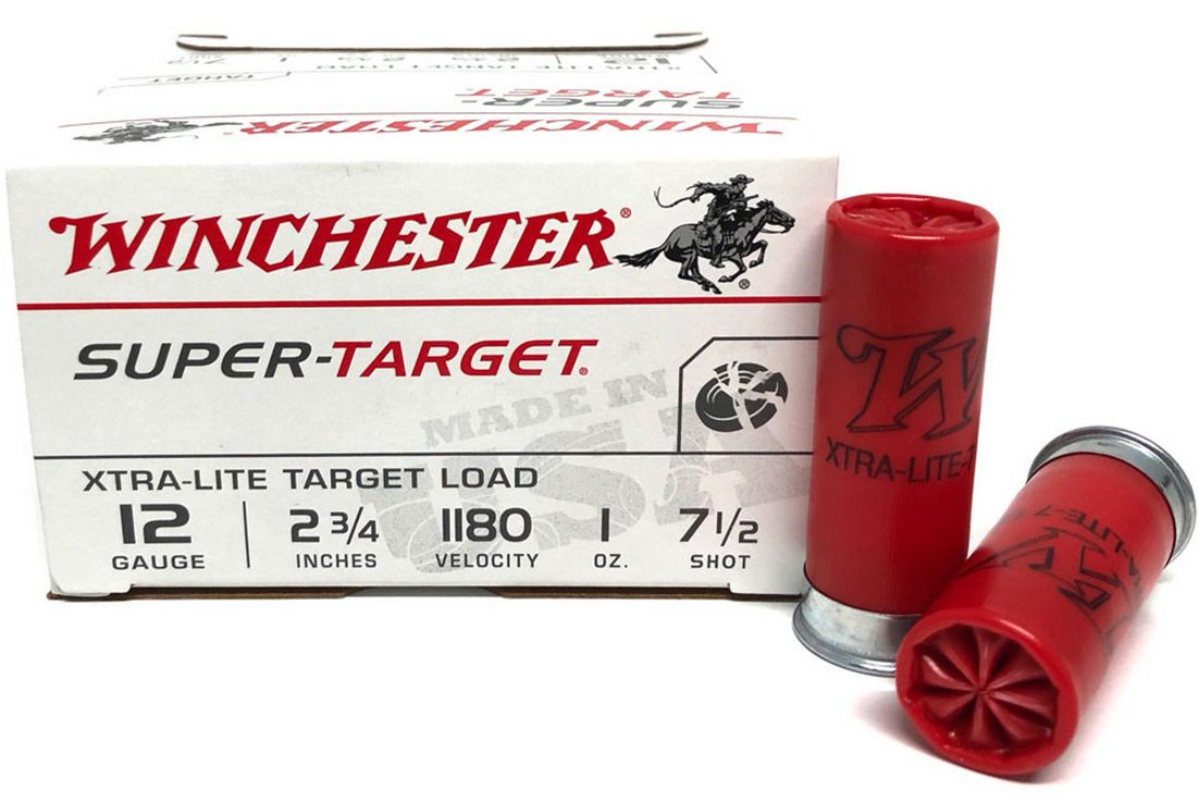 Winchester Super Target Xtra-Lite 12 Gauge Ammo 2.75" 1oz#7.5 Shot 25rd box