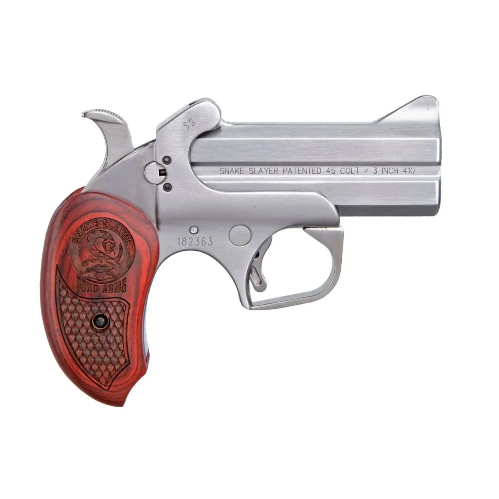 Bond Arms Snake Slayer IV 357 Magnum Derringer - 2 Rounds | 4.25" Barrel | Stainless/Silver
