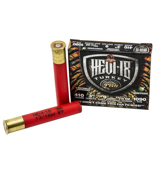 HEVI-Shot Hevi-18 Turkey TSS 410 Gauge Ammo3" 13/16 oz#9 Shot 5rd box