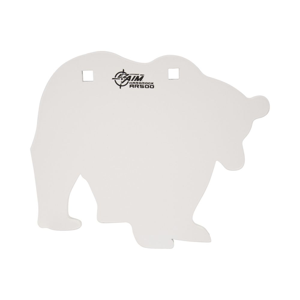 EZ-Aim Shooting Silhouette Target Handgun/Rifle Bear White Powder Coated Steel 12" x 10" x 3/8" Thick