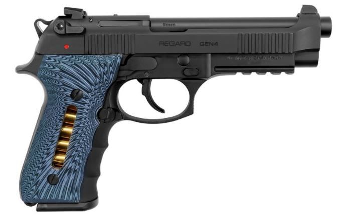 Girsan Regard MC Sport Gen4 Black/Blue 9mm Pistol - 18+1 Rounds | 4.9" Barrel | Composite Grips | Blue/Black