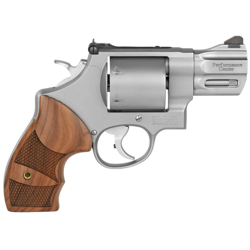 Smith & Wesson Performance Center Model 629 44 Mag Revolver - 6 Rounds | 2.62" Barrel | Wood Grips | Stainless/Silver | 3-Dot Sights