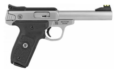 Smith & Wesson SW22 Victory .22LR Semi Auto Pistol - 10+1 Rounds | 5.5" Barrel | Polymer Grips | Stainless/Silver | 3-Dot Sights