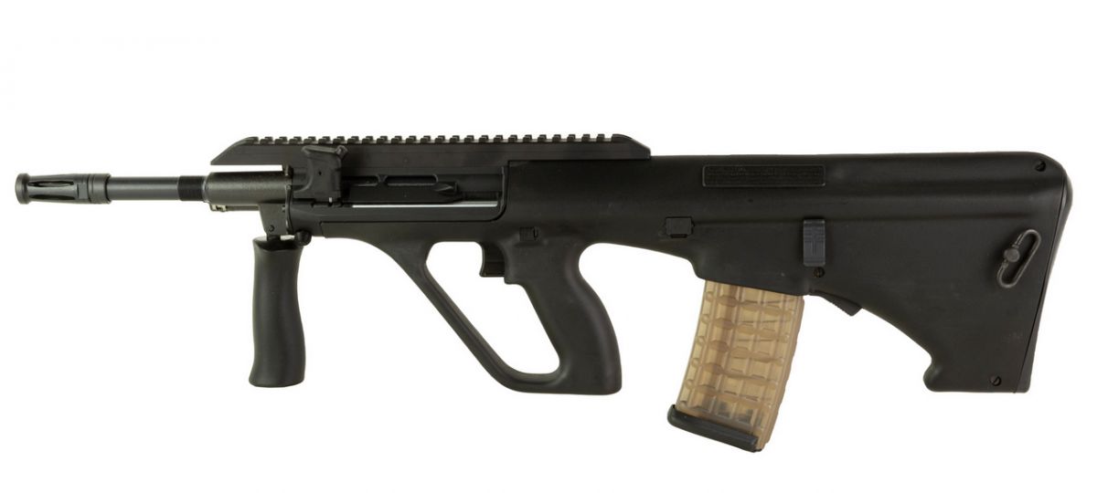 Steyr Arms AUG A3 M2 Black 556NATO/223 Remington, 16" Barrel, Extended Rail - 30 Rounds | 16" Barrel | Black Stock | Synthetic | Blue/Black