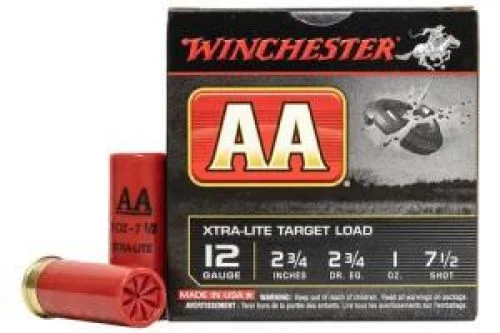 Winchester AA Xtra-Lite Ammo 12 GA 2.75" 1 oz #7.5shot 1180fps 25rd box